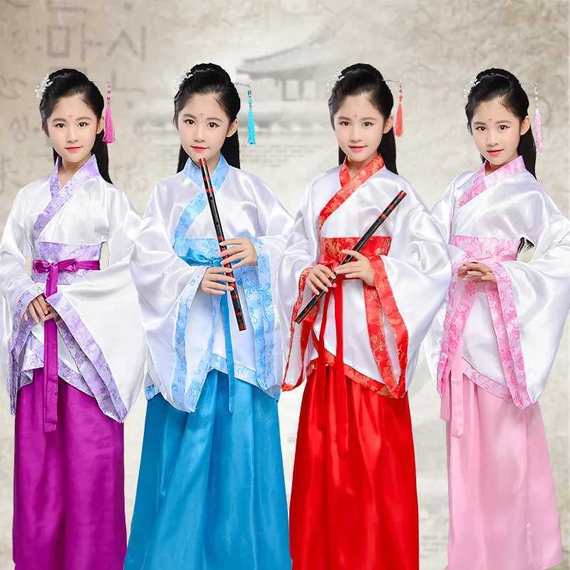 Baby Hanfu Dress Girls Sets Perform Dance Cosplay Childrens Clothes Chinese y2k Costume Kids Princess Tang Suit Girl Vestidos W250422