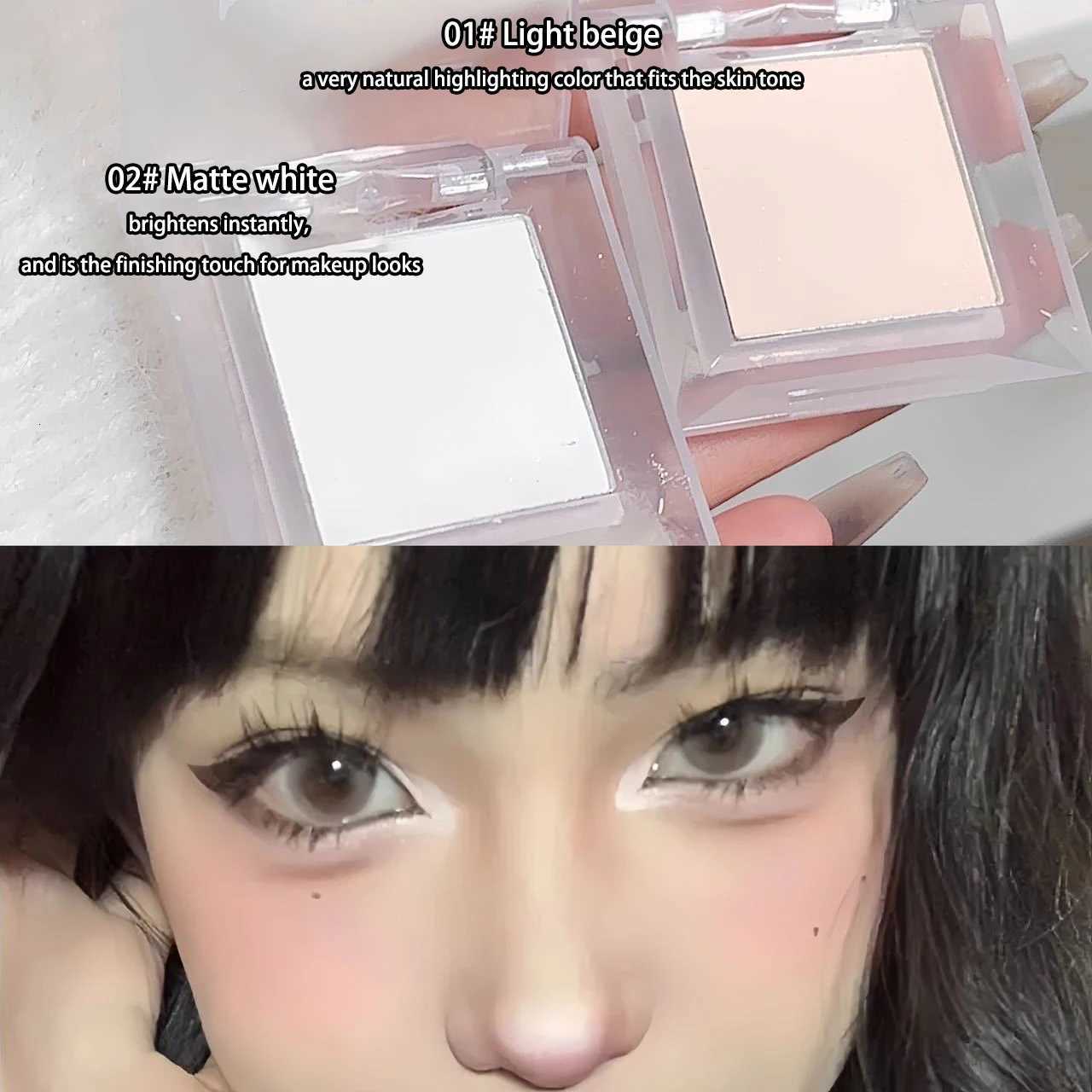 Long-Lasting Matte White and Smoky Black Eyeshadow PaletteDelicate High-Pigment Monochrome Contour Enhancing for daily wearT251122