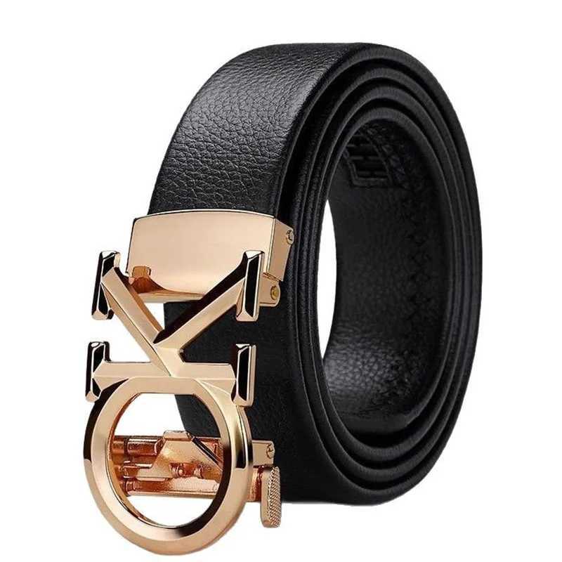 Mens Belt Metal Automatic Buckle Casual Leather Luxury Designer Cowhide Belt Mens Womens Same Style Leather Belt J251122