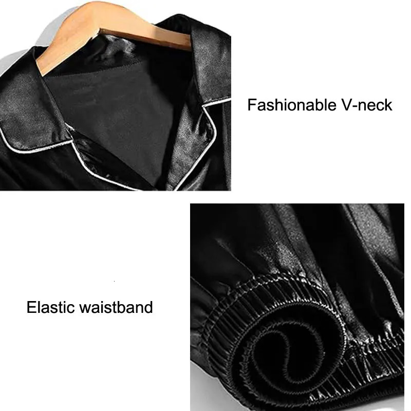 Summer Pajamas For Man Big Size Satin Mens Pajama Sets Shorts Silk Short Sleeve Sleepwear Home Pijama Night Clothes Loungewear 250421