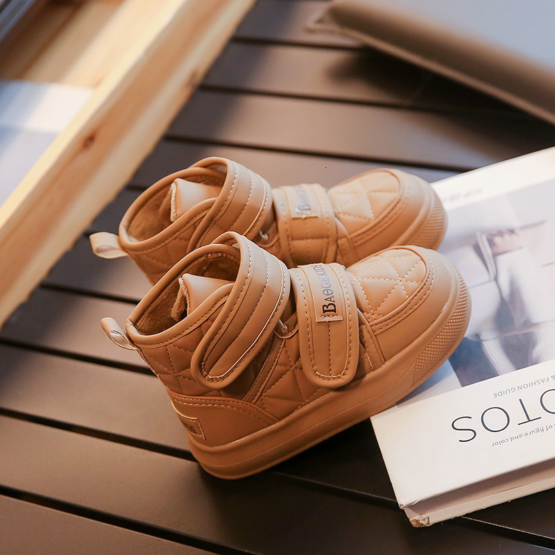 New designer shoes Children s Cotton Shoes Boys and Girls Winter New Snow Boots Fleece Lined Thickened Warm Large Cotton Boots Non Slip Versatile