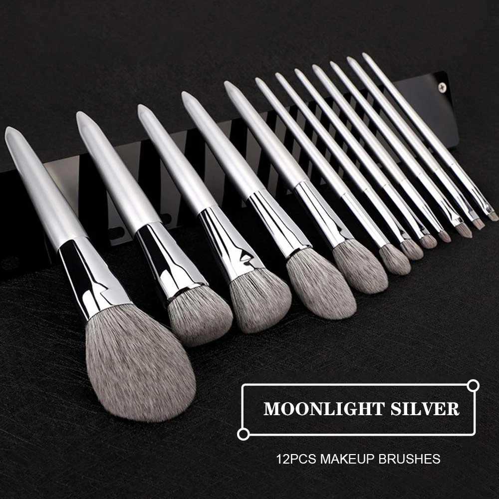 12PCS Makeup Brushes Kit Professional Natural Goat Hair Foundation Powder Contour Eyebrow Eyeshadow Lip Make Up Tools C251122