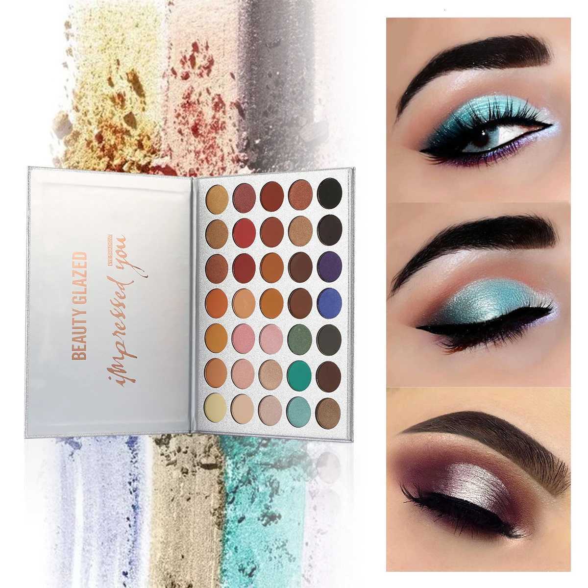 Beauty Glazed Impressed Me Perfect 35 Colors Matte Shimmer Waterproof Long-lasting Makeup PaletteT251122