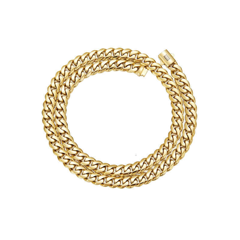 YYN 6-14mm Miami Bracelet Set 14K Gold sterling silver Hip Hop Style Monaco Cuban Men's Chain Necklace