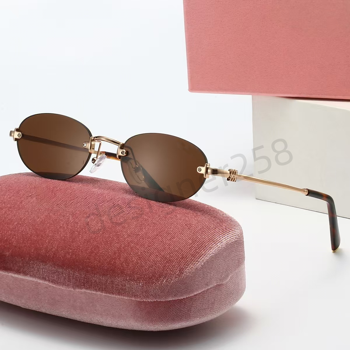 Designer sunglasses women sunglasses classic fashion driving travel beach protection line UV400 original gift box high quality frame shades tide sunglass