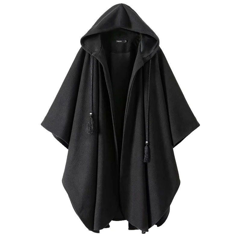 2025 Autumn Winter Irregular n Oversize Wool Coat Hooded Cloak Women Vintage Casual Woolen Cape 251112