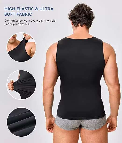 DHessentials Quality New Design Tight Clothes Men's Compression Tank Top Slimming Sweatshirt Shaper