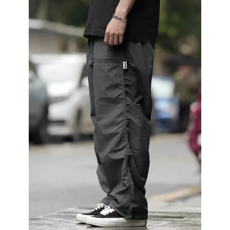 Japanese style casual Trouser fashion umbrella soldier pants loose fit suitable for summer American casual Trouser 250418