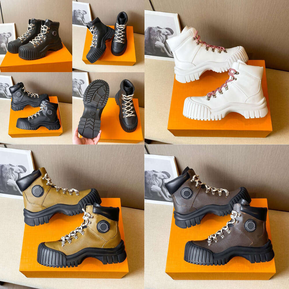 luxury Designer womens shoes Ruby Martin high-top boots with woven laces Leather thick sole Height Increasing Ankle Booti Woman Short Boot Sneakers Trainers shoe