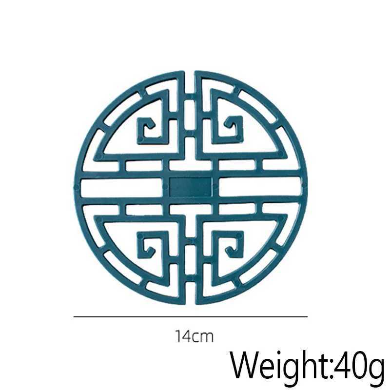1PC Chinese Style Soft Rubber Hollow Coasters Heat Insulation Waterproof Mats Coaster Dish Mat Kitchen Tableware Cups Table Mat C251122