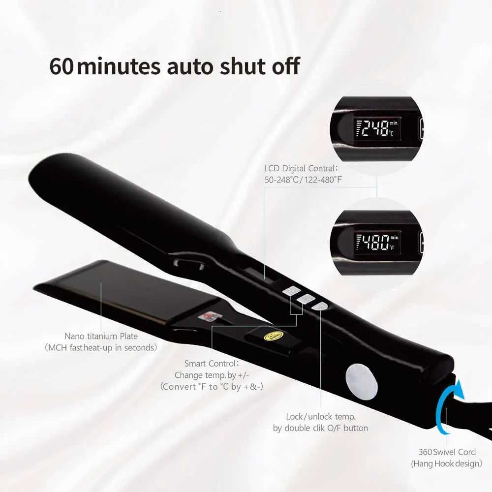 Hair Flat Iron Titanium Hair Straightener Dual Voltage Irons 2 Inch Plate Irons for Woman Hair Brazilian Keratin TreatmentT251122