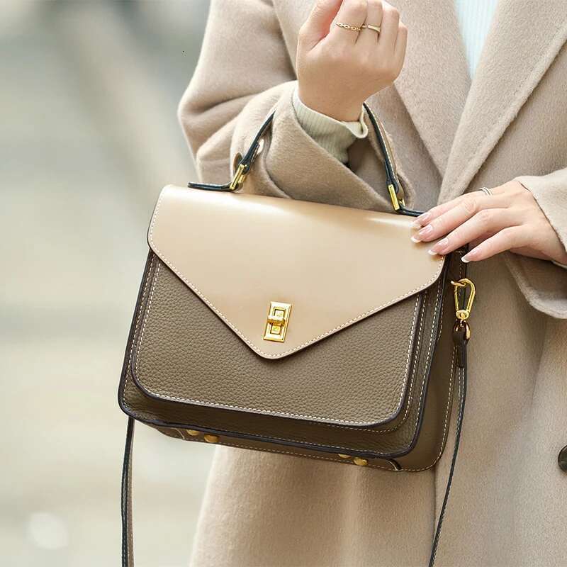 Limited Handcraft Real Bag Big Black First Cow Layer Genuine Leather Handbag Shoulder Bags Female Fashion SC Bag