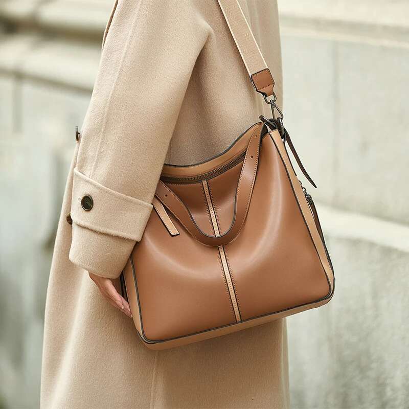 New ZOOLER Brand Top Real First Cow Leather Skin Handbag Tote Shoulder Bags Female Fashion Handmade ML Bag Bag
