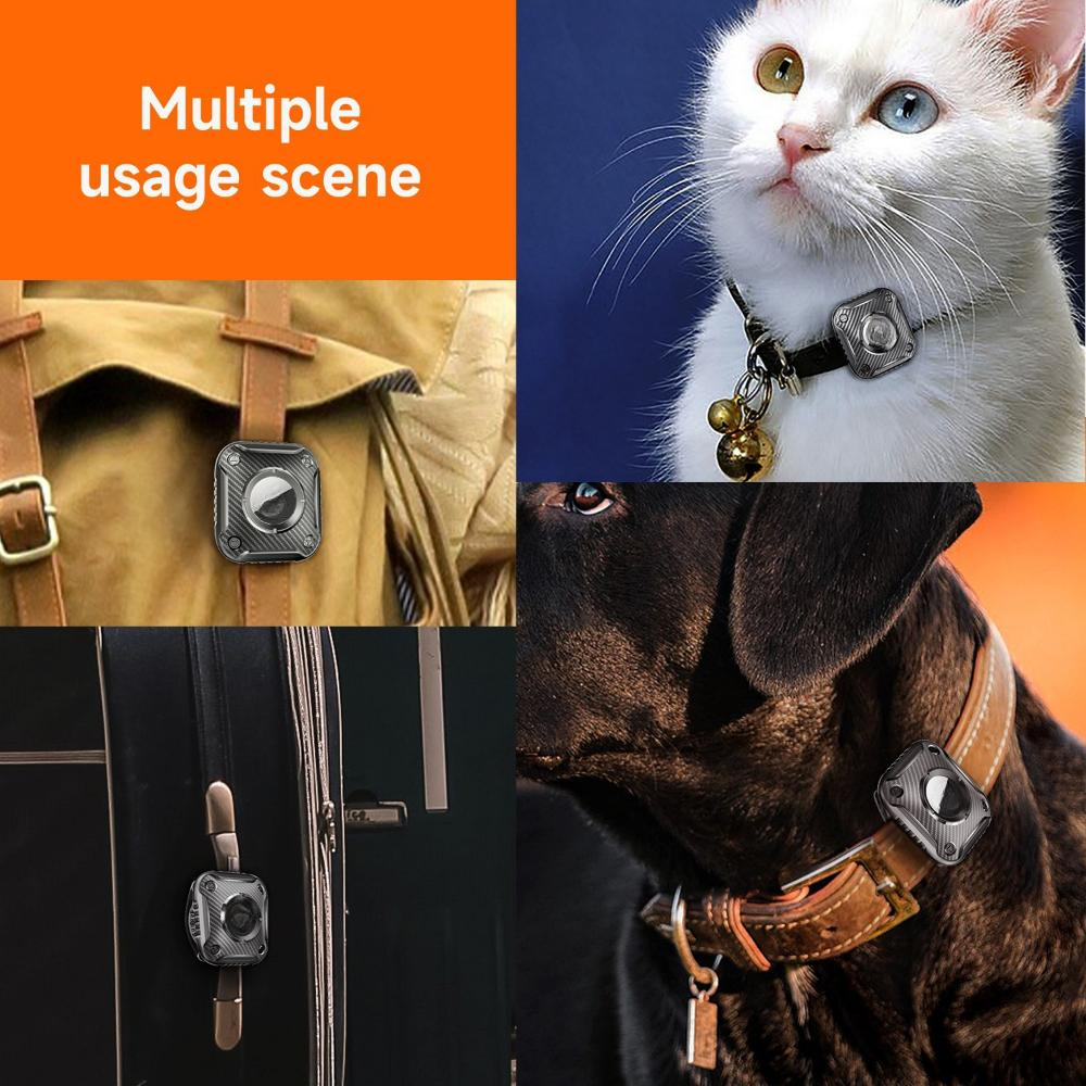 New waterproof airtag pet model apple anti-lost device tracking cover dog with collar webbing cat, with dog, with bag