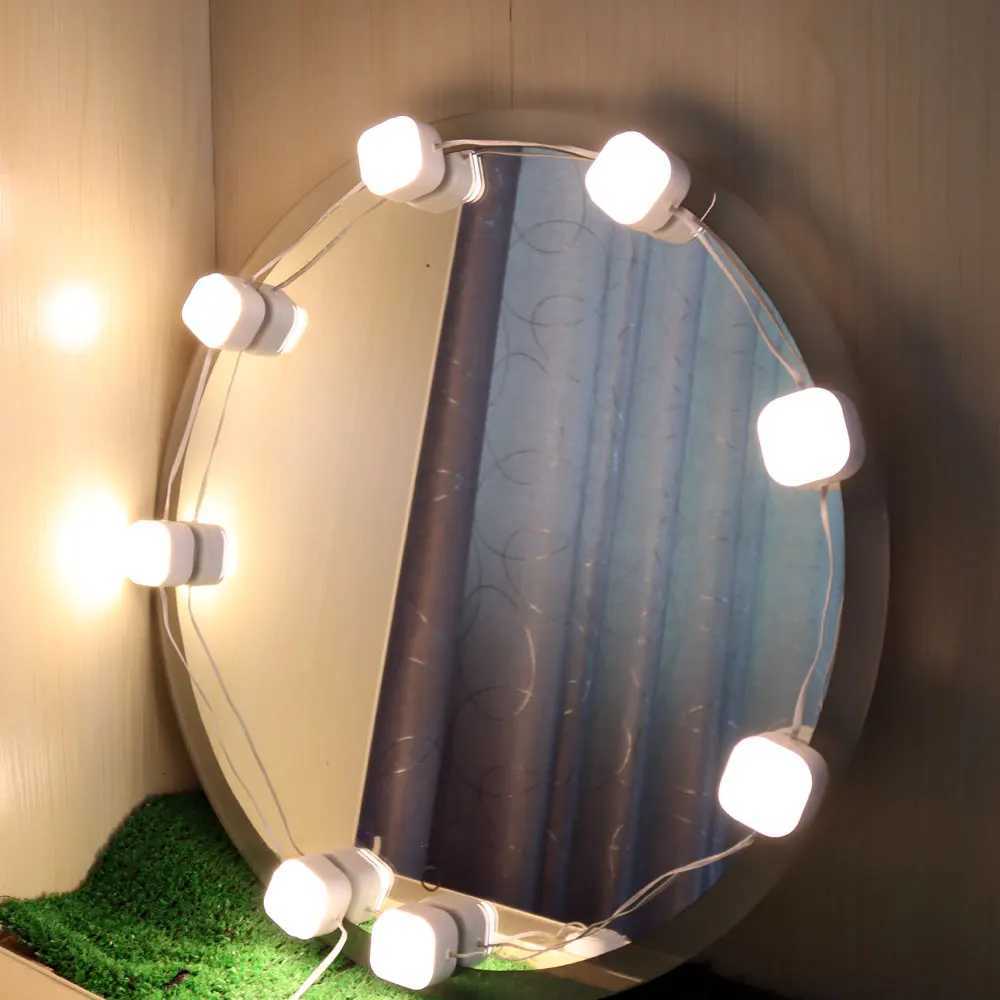 Makeup Mirror LED Vanity Light Bulbs USB 9 Color Temperature Dimming Vanity Lights for Bathroom Dressing Table Mirrors Lighting M251122