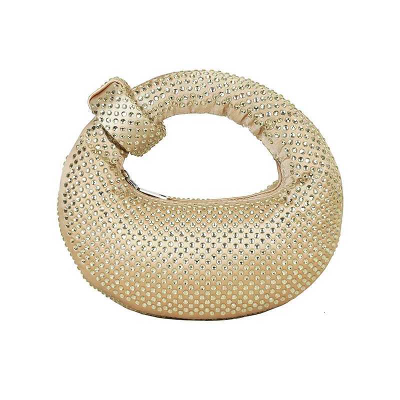 PC Solid Color Zipper Diamonds Mini Evening Bags 2026 High Quality Party Bags Exquisite Niche Design Versatile Womens Handbags K251121