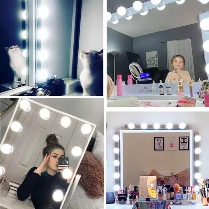LED Light Makeup Mirror Bulbs Vanity Lights USB 5V Bathroom Dressing Table Lighting Dimmable LED Vanity Light For Mirror Light M251122