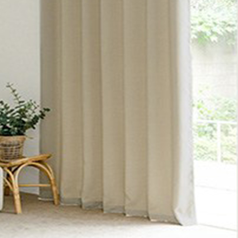B382 Korean foreign trade cross-border platform hot selling Shaoxing solid color curtains single-sided light finished curtain fabric blackout curtains