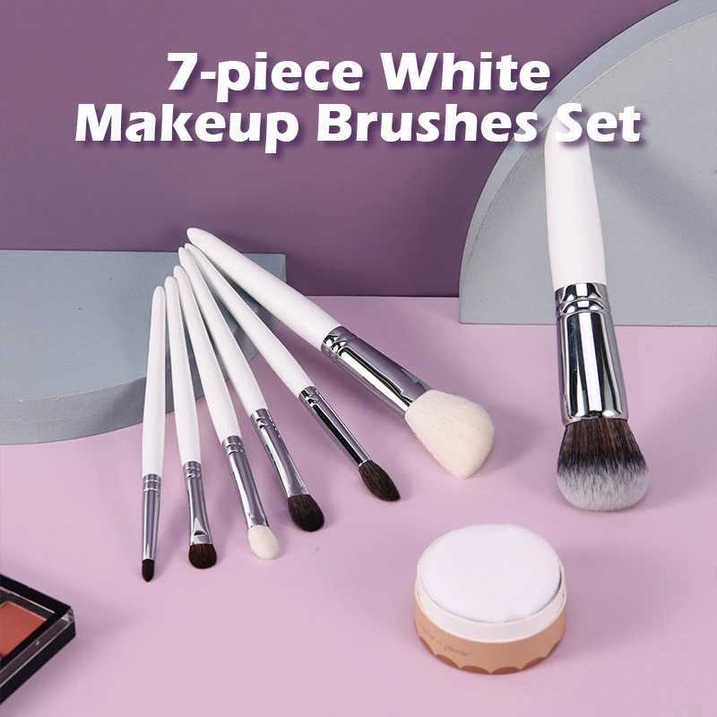 7PCS White Makeup Brushes Set Eye Shadow Foundation Brush Concealer Women Cosmetic Brush Beauty Make Up Tools C251122
