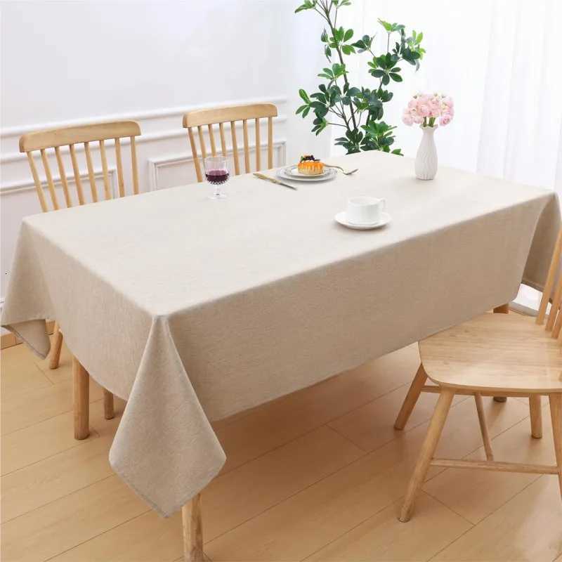 Homaxy Restuarant Rectangle Linen Tablecloths Waterproof Wipeable Fabric Table cloths Kitchen Dining Dirt-Repellent Table Covers C251122