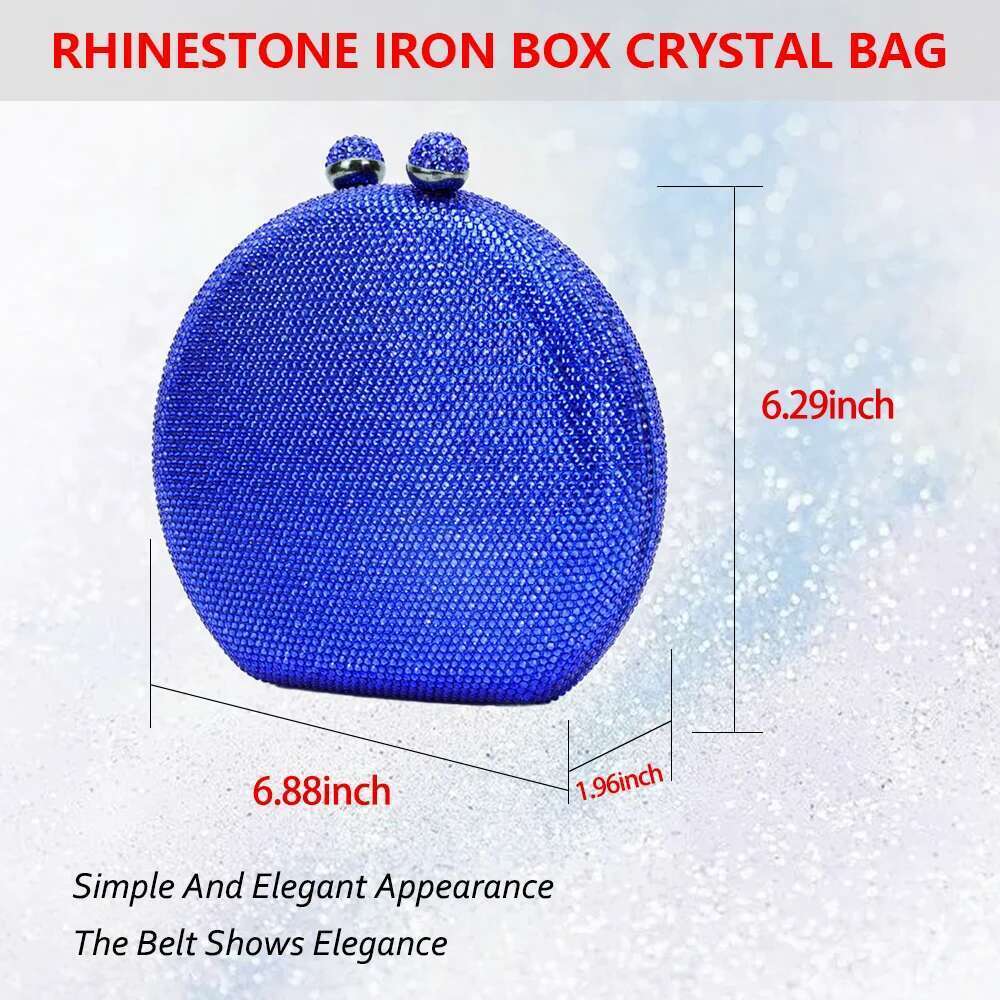 Women's Crystal Rhie Handheld Wedding Party Wallet Birthday Christmas Valentine's Day Gift Banquet Bag designer bag women bag