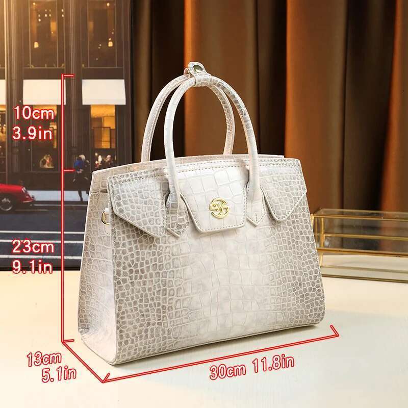 Himalayan Large Capacity Crocodile Pattern Women's Handbag Fashionable Versatile Commuting Crossbody Bag