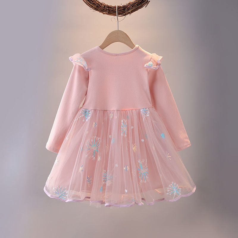 DISNEY Designer girls' clothes children's dress Elsa princess dress for baby girls children's net dress baby girls spring and summer ch