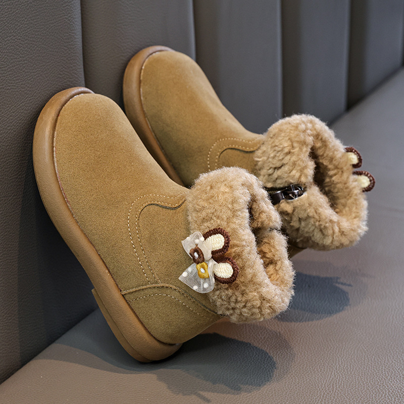 New designer shoes Children s Cotton Boots Autumn Winter New Soft Sole Fleece Lined Thickened Warm Short Boots Boys and Girls Snow Boots Cotton Boots 