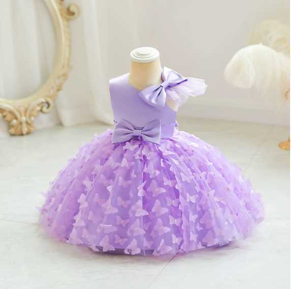 Girl's Dresses CGirls' princess dress, tulle children's dress, 2025 new style girls' middle school puffy dress, birthday and first