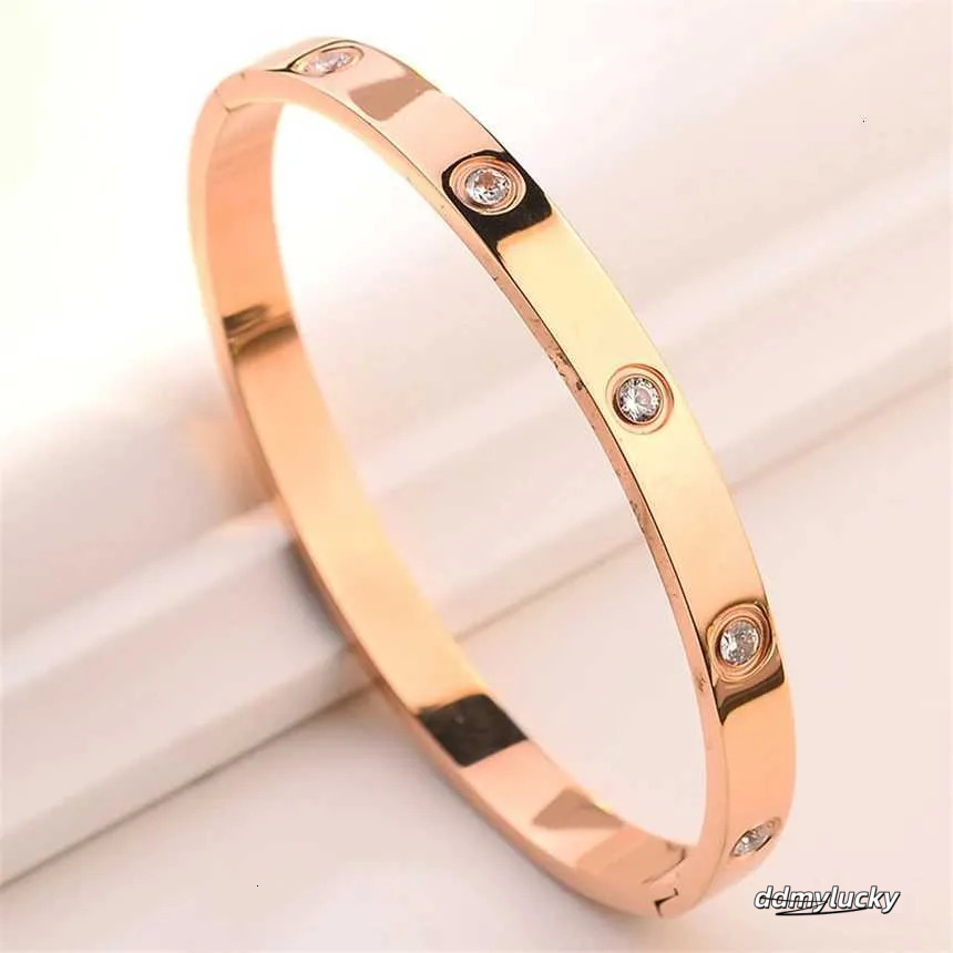 Stainl Steel Simplicity Generous Zircon Bracelet Ladies Fashion Trend High Jewelry Accories Party Gift SAB H11.21 Ddmylucky