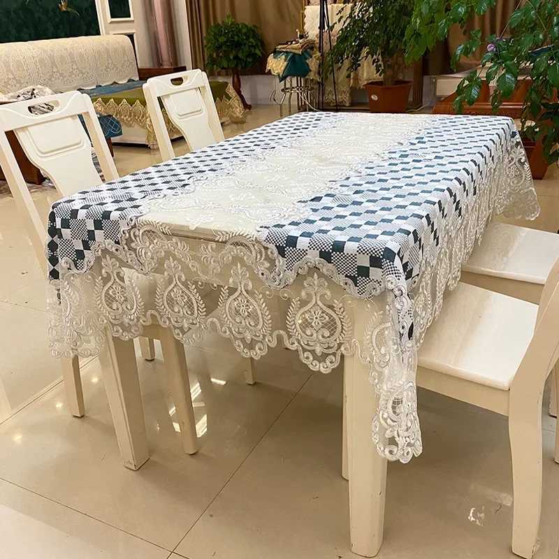 Luxury Lace Tablecloth for Living Room Bedroom Cover Table Party Table Cloth American White Embroider Table Decoration C251122