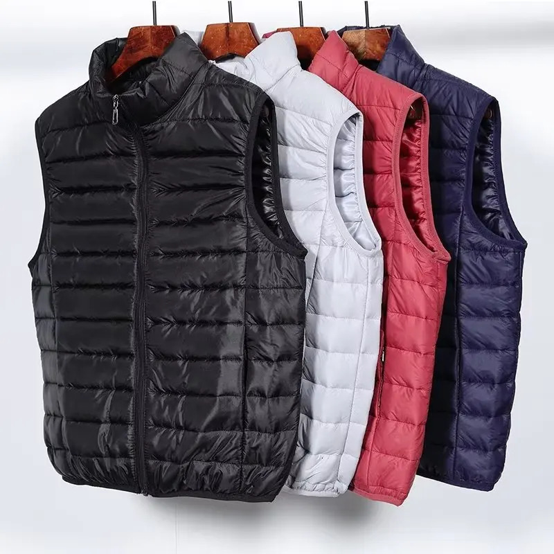 Coat Ultralight Sleeveless Puffer Vest Jacket Ultra Thin Warm Lightweight Down Waistcoat Winter Men Duck Coats 251110