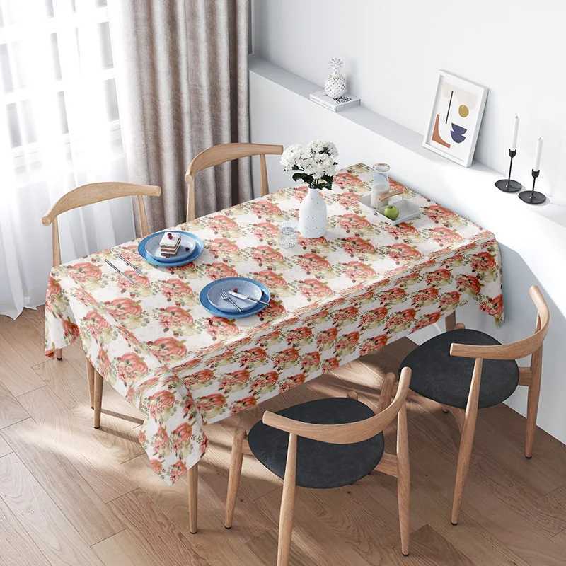 Floral Tablecloth Vintage Farmhouse Rustic Kitchen Dining Table Cover Washable Waterproof Decorative Table Linens C251122