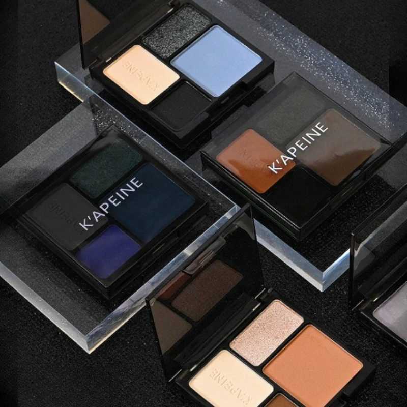 4-Color Eye Shadow Palette Makeup Glitter Blue Pearlescent Metallic Korean Acrylic Smoky Eye Shadow Palette Makeup CosmeticsT251122