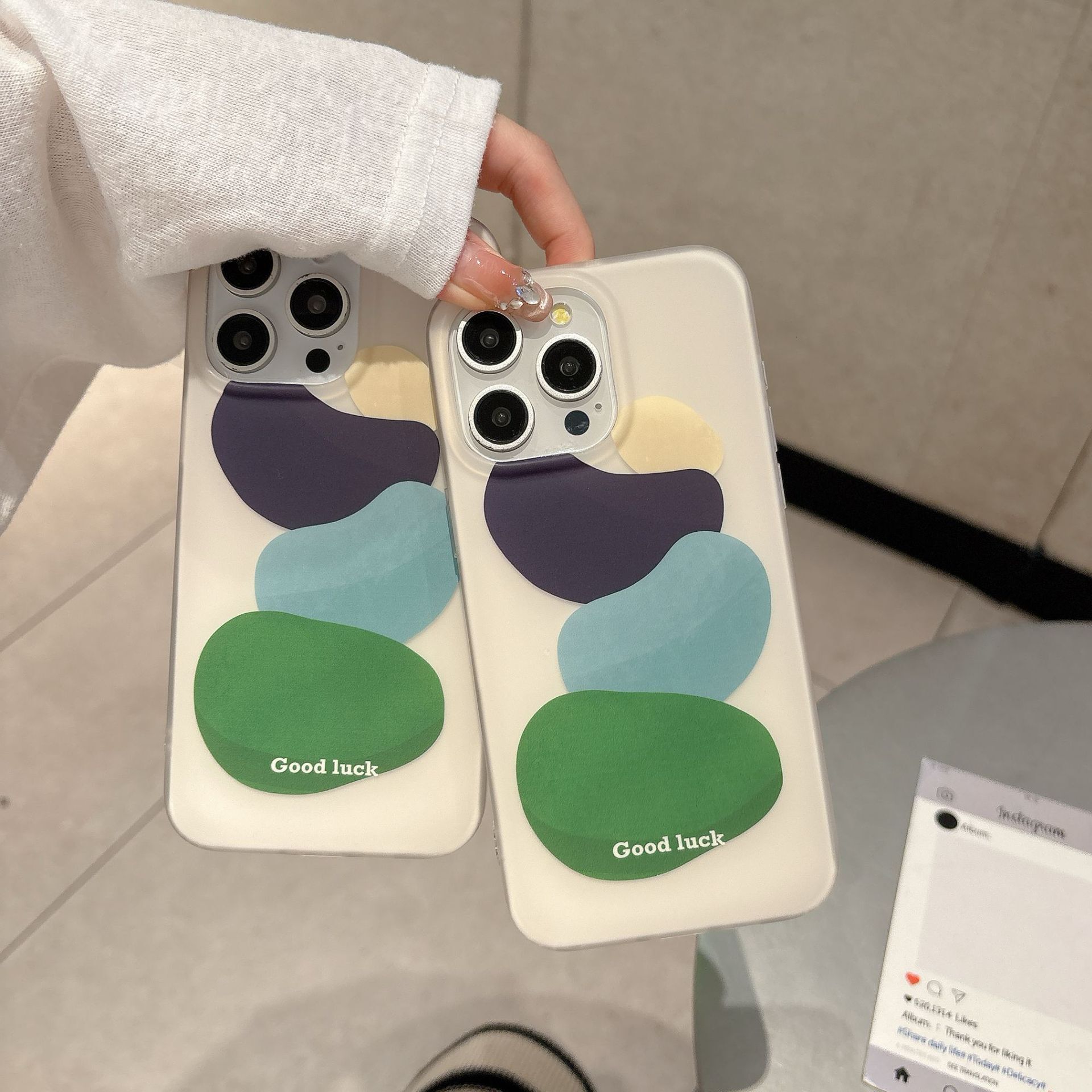 Yellow Green Blue Block Phone Case Compatible with iPhone 16/15 Pro Max INS Matte Protective Cover New Model