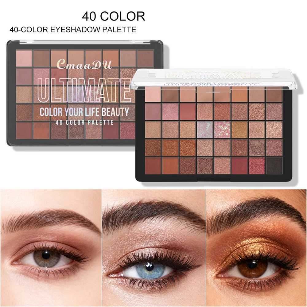 40 Color Eyeshadow Palette Purple Glitter Pearlescent Matte Eye Shadow Shimmer Makeup Long Lasting Women Beauty Eye CosmeticsT251122