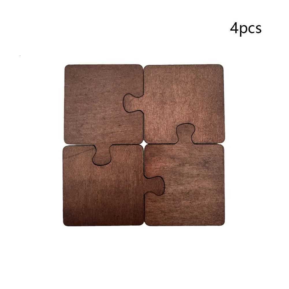 1/4pcswalnut Cup Mat Anti-Slip Heat-Resistant Wooden Tea Coffee Coaster Home Table Placemats Decorations Bar Tools C251122