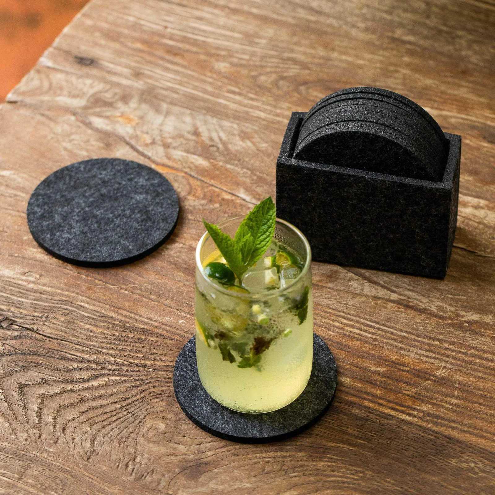 Drink Coasters 10-Piece Set Non-Slip Heat-Resistant Washable Placemats Glass and Cup Coasters C251122