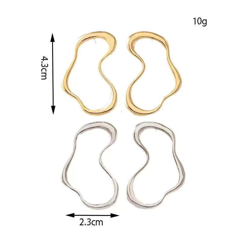 DHCollections Trend Metal Geometric Heart shaped New Design Irregular Simple Earrings Women's Fashion Accessories Gifts 2025