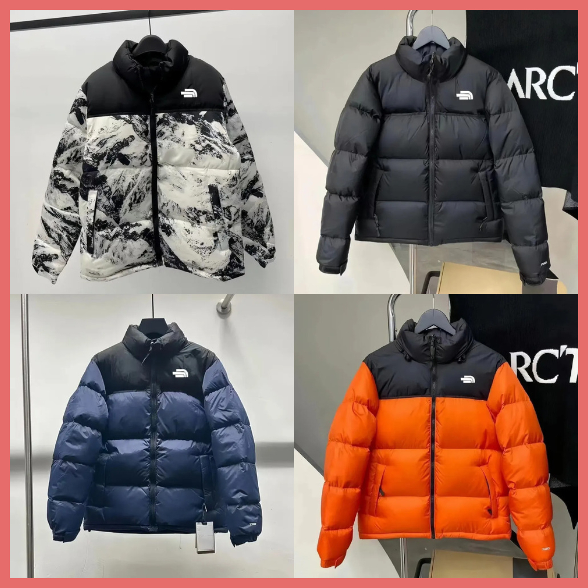 Northfacepufferjacket Designer Mens Down Jackets Coats North Puffer Outerwear Unisex Long Sleeve Zipper 700 FillDown Stowable Hood WaterRepellent Finish M