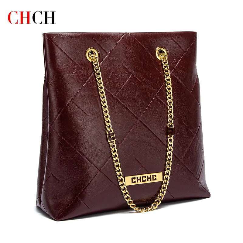 CHCH Tote 2025 New High Quality Chain Women's Shoulder Bag Business Commuter