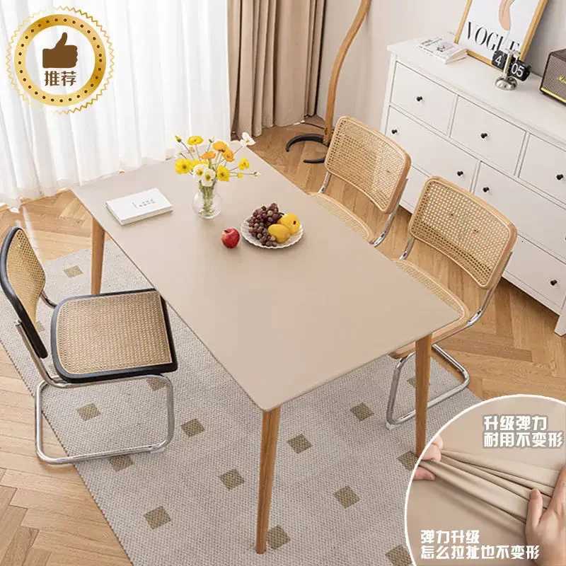 Fully Wrapped Leather Elastic Band Desk Cover Waterproof Oil Resistant Wash Free Scald Prevent Tablecloth Household Table Mat C251122