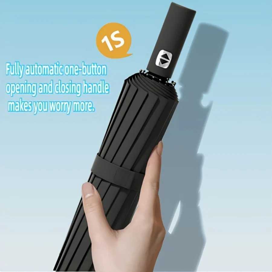 60 Bone Super Large Automatic Folding Umbrella for Man and Women Windproof Strong Reinforce Sun Rain Big Umbrellas ParasolM251122