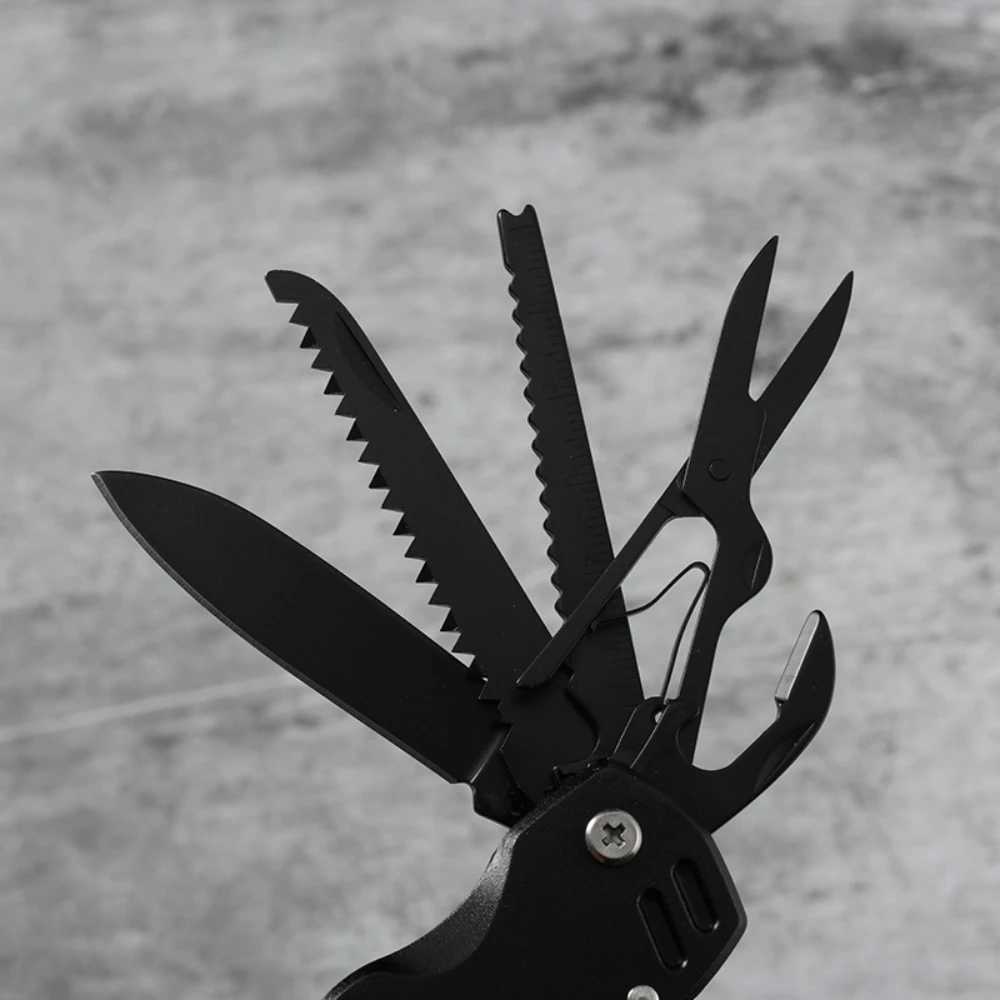 Multifunctional Folding Knife Portable Stainless Steel Pocket Knife Outdoor Camping Emergency Combination Tool Gear J251121