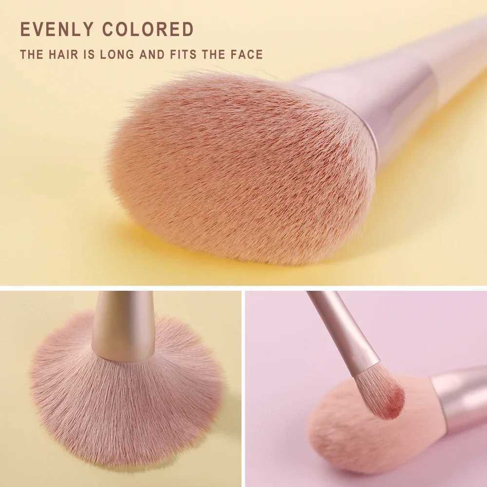 11 pcs Pink Makeup Brushes Set Vegan Eyebrow Eyelash Powder Synthetic Hair Foundation Brush Make Up Tools For Women C251122
