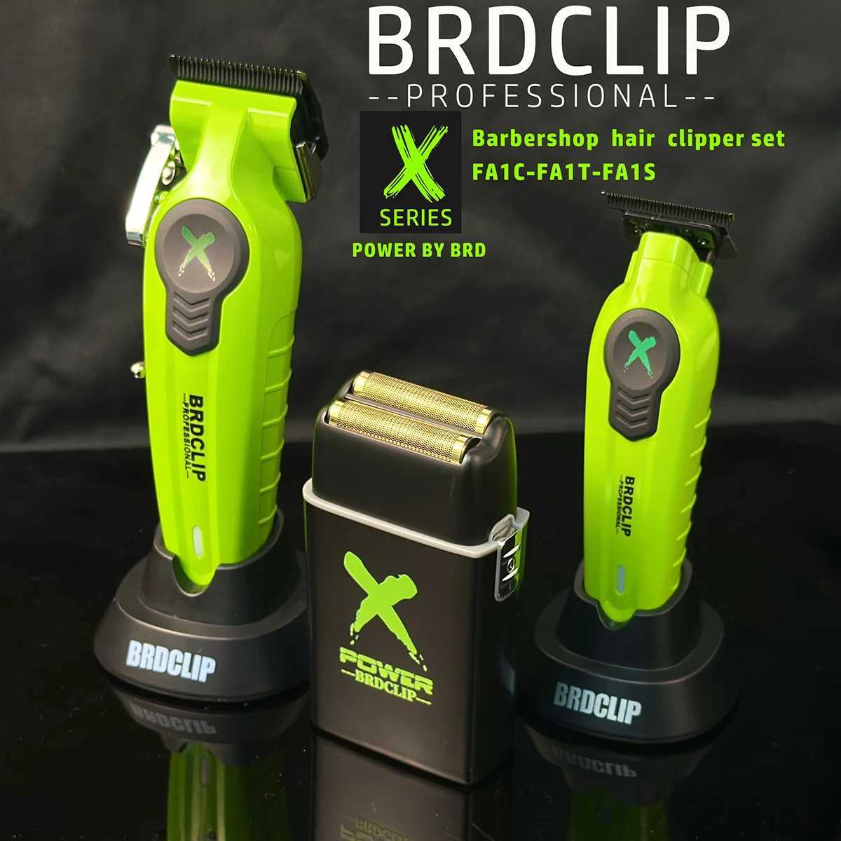 BRDCLIP FAC FAT FAS 7500RPM Barber Professional Hair Clipper Electric Shaver Trimmer with Base DLC Blade W250422