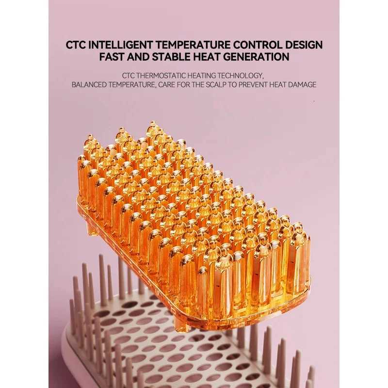 Electric Hot Comb Multifunctional Straight Hair Straightener Comb Negative Ion Anti-Scalding Styling Tool Straightening BrushT251122