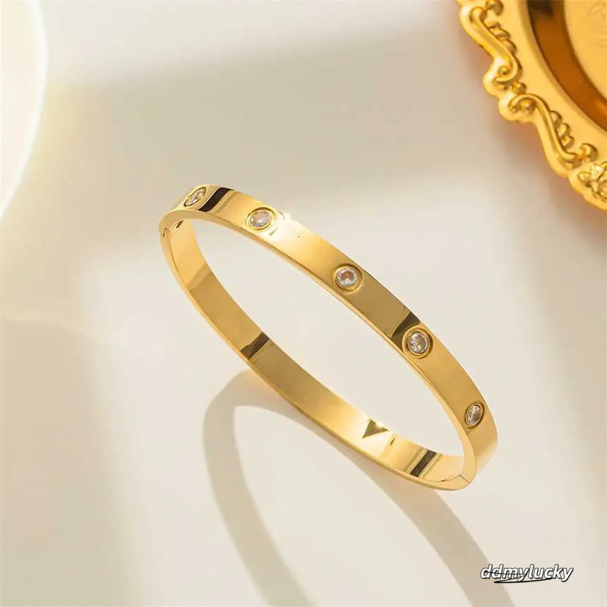 Stainl Steel Simplicity Generous Zircon Bracelet Ladies Fashion Trend High Jewelry Accories Party Gift SAB H11.21 Ddmylucky