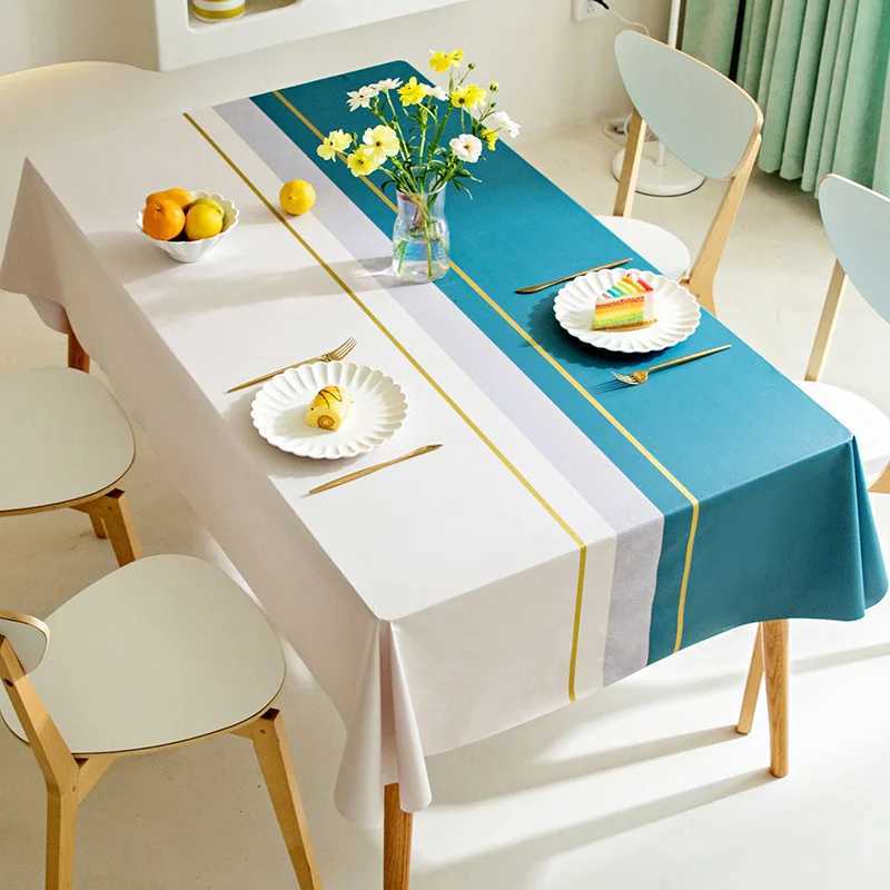 Nordic Style PVC Rectangular Tablecloth Waterproof Table Cover Square Table Cloth Kitchen Resistant Outdoor Decor Desk Cloth C251122
