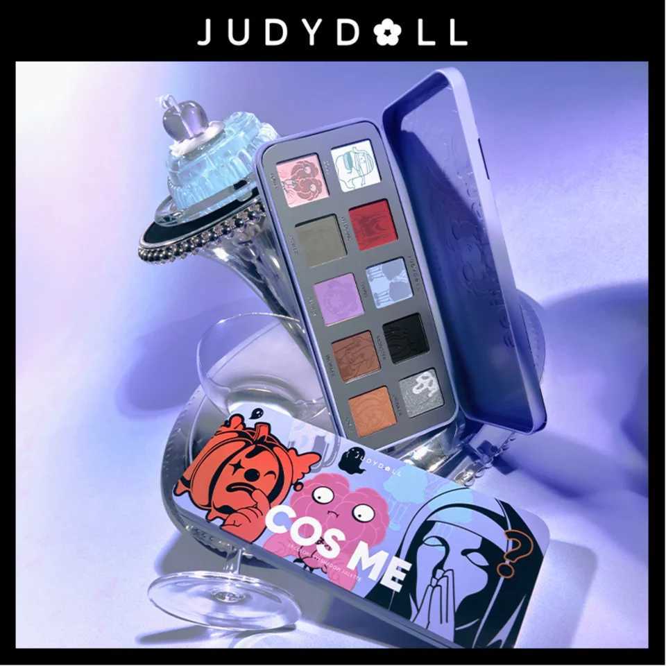 Judydoll 2024 Cos Me Halloween Limited 10-Color Eyeshadow Matte Sparkle Creative Design Makeup CosmeticsT251122